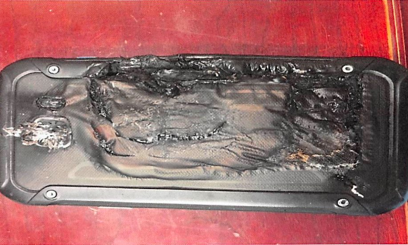 Galaxy S6 Active involucrado en el caso. Foto: caso Covert versus Samsung, vía The Guardian.